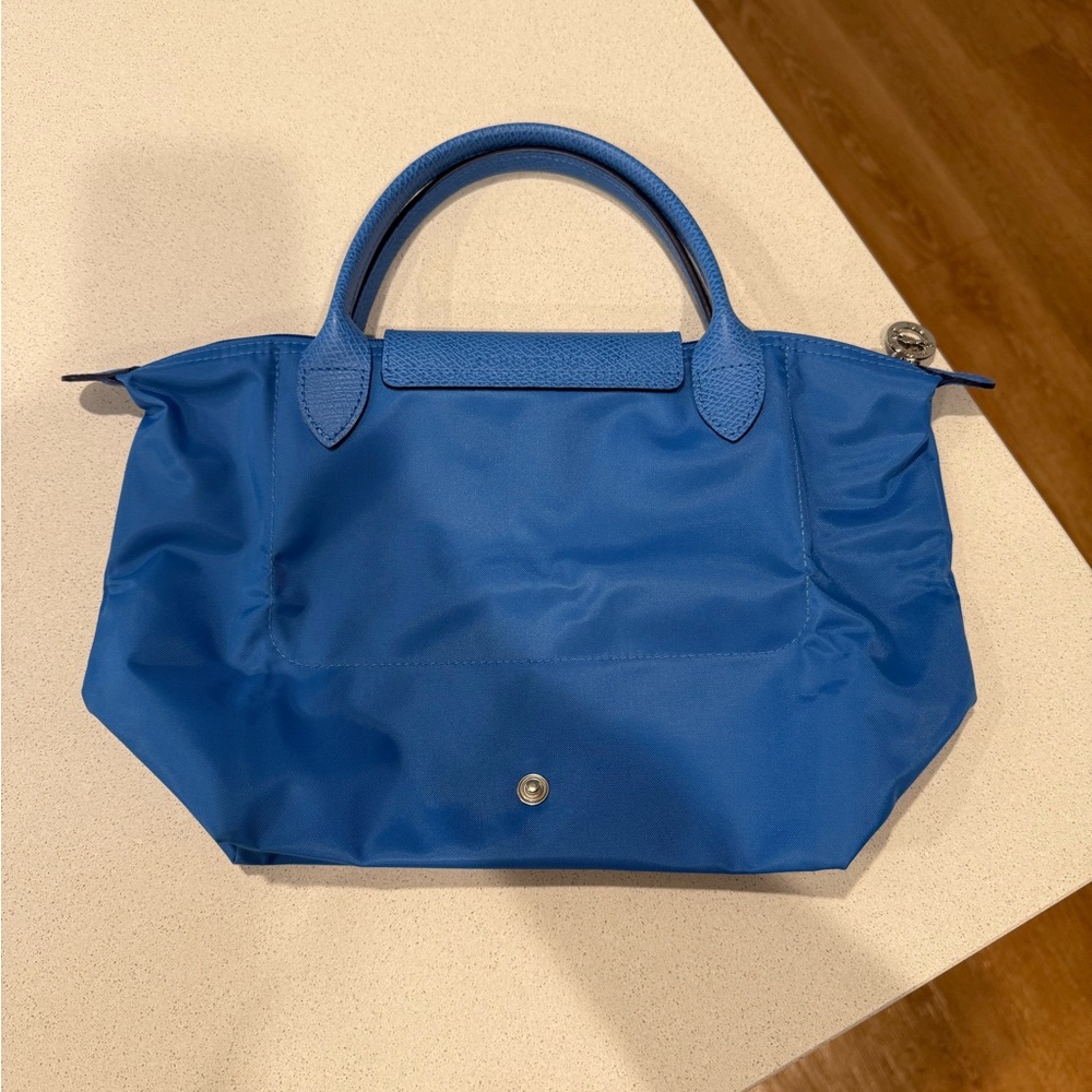 SMALL LONGCHAMP LE PLIAGE ORIGINAL TOP HANDLE BAG CORNFLOWER BLUE - Picture 2 of 5
